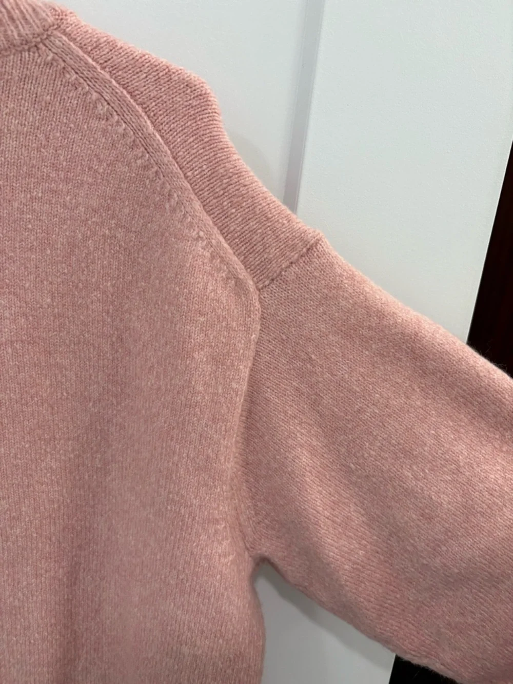 J.Crew Dusty Rose Oversized Milano Stitch Wool Alpaca Blend Cardigan Size Medium - Picture 14 of 16